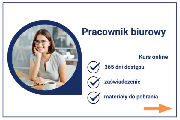 Kurs Pracownik administracyjno-biurowy Szkolenie online z zaświadczeniem MEN