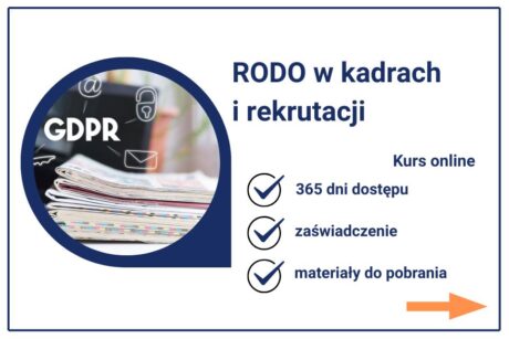 Szkolenie online RODO w kadrach i rekrutacji z certyfikatem i zaświadczeniem MEiN