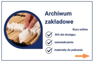 Szkolenie online Archiwum zakładowe